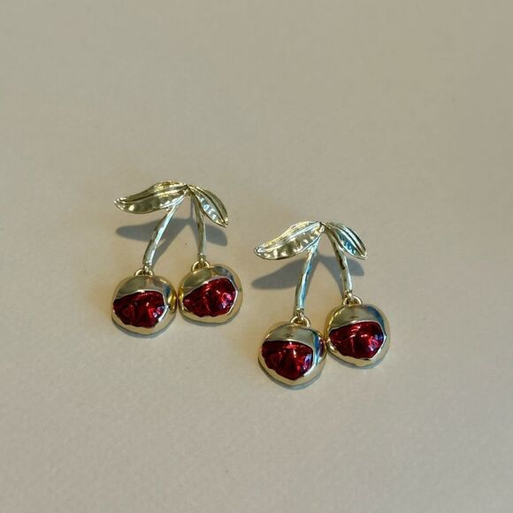 Cherry earrings M907 - Picture 3 of 5